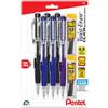 Pentel Portamine Twist-Erase Click (0,9 mm), confezione da 6 matite + 2 mine di ricarica