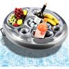 DUBUOZA Portabibite Gonfiabile Portabevande 2-in-1 Vassoio Galleggiante Portabicchieri Galleggiante per Scaffali Galleggianti di Bevande alle Feste Estive in Piscina