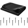 SiGuLiKeJi Telo per Laghetto da Giardino Nero 2x2 m | Impermeabile da 0,2 mm di spessore, in HDPE per laghetti da giardino, giardini, laghetti per pesci, fontane e piscine