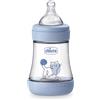Chicco Perfect 5 Biberon Anticolica 50 Ml Flusso Lento 0 Mesi + Con Tettarella In Morbido Silicone Biofunzionale Con Intui-flow System Blu