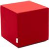 Avalon - Pouf Poggiapiedi Rigido CUBO Jazz in Ecopelle Deluxe, Puff Poggiapiedi Divano Quadrato, Pouffe per Interno ed Esterno, Comodo Impermeabile e Resistente, Made in Italy (40cm-Rosso)