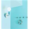 XIHOME Minimalista in legno Blu Lampada da parete LED su/giù Lampada decorativa per interni,Applique da comodino in stile country vintage rustico Lampade retrò edison calde Lampadina E27 Max 60W