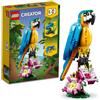 LEGO Creator Pappagallo Esotico, Set 3 in 1 con Pesce e Rana, Animali Giocattolo