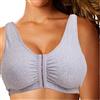 TOSOFT Reggiseni for Mastectomia con Supporto Completo E Comfort for Chirurgia Post Operatoria del Cancro al Seno Reggiseno for Tutti I Giorni con Chiusura Frontale in Cotone (Color : Gray, Size : M/Medium