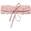 CALFOVERA Calforvera Cintura con Fiocco in Pelle PU da Donna con Lacci Avvolgente e Cinturino in Pizzo, Obi Regolabile in Stile Boho per Abiti, Gonni e Camicie (Nero)