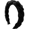 GWAWG Cerchietto intrecciato tradizionale da donna intrecciato per Dirndl fascia in velluto cerchietto per capelli accessorio per capelli Dirndl in velluto Oktoberfest accessori rosso borgogna (nero