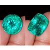 18 CT Naturale Smeraldo Loose Gemme Certificato Perfettamente Matched Paio R04