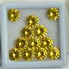 30 KT / 12 Pezzi Rotondo Giallo Zaffiro Loose Gemma Lotto Naturale Certificato