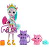 Mattel Enchantimals Royals- Bambola Deanna il Drago con Corona Dorata e Vestiti, 3 Draghetti e 4 Accessori, Giocattolo per Bambini 4+Anni, GYJ09