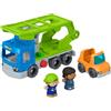 Fisher-Price Little People Load & Roll Hauler set di gioco | Trasportatore di auto giocattolo con 3 accessori per giocare ai meccanici, bimbi 1+ anni, JJY78