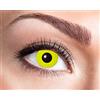 Zoelibat - Lenti a contatto colorate, qualità di marca, lenti settimanali, 2 pezzi, BC 8.6 mm/DIA 14.5 mm, Yellow Crow Eye, giallo