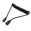 SYSTEM-S Cavo USB 2.0 120 cm da spina Micro B a presa Mini B a spirale in nero