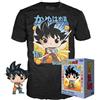 Funko Pop! Dragon Ball Z, Goku, t-shirt a maniche corte con scritta "Kamehameha", 9 cm, colore nero, taglia L (bambini), colore nero, taglia L