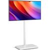 Merkloos Supporto TV da pavimento - Regolabile in altezza e girevole - 26-60 pollici - Fino a 35 kg - Bianco