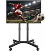Merkloos Supporto TV con ruote - 32-70 pollici - Altezza regolabile - Fino a 50 kg - Gestione cavi - Nero