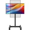 Merkloos Supporto TV con ruote - Supporto TV da terra regolabile - 13-50 pollici - Acciaio - Nero