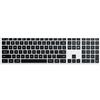 Merkloos Tastiera Bluetooth - Layout US QWERTY - Tastierino numerico - Retroilluminata - Alluminio argento