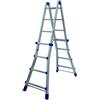 FACAL Scala telescopica FACAL Amel in alluminio 4 + 4 gradini portata massima 150 kg D.lgs 81/08 per lavori fino a 4.9 m