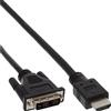 InLine 20169 Cavo HDMI Maschio a DVI 18+1 Maschio, 1M Nero
