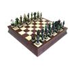 Italfama Set Scacchi In Resina WWII Italfama Con Scatola In Noce Acero