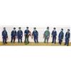 Langley Figure Ferroviarie Dipinte Vittoriane/Edwardiane + Carrello Scala OO Langley F7P