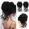 Shangxiu Chignon Finto per Capelli nero, Chignon Capelli Finti con Elastico | Capelli Naturale Coda di Cavallo Castano chiaro e Posticci per Capelli Spessi Updo per Donne Ragazze (1B nero naturale)