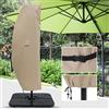 ABCCANOPY Copertura protettiva per ombrellone da 260 cm fino a 400 cm, impermeabile, con cerniera e asta, grande, colore kaki