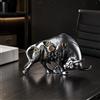 Scultura di Toro Meccanico Steampunk da Collezione per Ufficio, Mensola