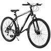 VEVOR Bicicletta da Montagna 53,34 cm Bicicletta MTB con Sospensione Anteriore, Cambio Twist a 21 Velocità, Sella Comfort, Freni a Doppio Disco, Telaio in Lega di Alluminio, Bici Sportiva