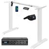 WOLTU Telaio Scrivania Regolabile in Altezza, Telaio da Scrivania in Piedi | Supporto Elettrico da Tavolo, Standing Desk con 4 Funzioni Memoria, Anti-collisione, 72-120 cm