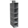 GUTE LINES Organizer Armadio Air, Mensole da armadio, Portatutto con 5 Scomparti, Per Cappello, Calze, Mutande, Asciugamani (grigio argento)