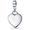 Bling Jewelry Personalizzato Alfabeto Iniziale A-Z Monogramma Forma Cuore Tag Dangle Charm Bead Per Le Donne Fidanzata .925 Sterling Silver Adatto Bracciale Europeo Personalizzabile