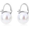 BodyBonita Orecchini Perle Artificiali, con Perni in Argento Sterling 925 Orecchini con Perle Artificiali Donna, Orecchini Donna a Foglia di Ginkgo, Gioielli di Moda Color Argento