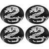 KOVEN 4 Pezzi Drago Stile Auto Ruota Adesivo Tappi Mozzo, Volante Adesivo Decorativo, Centro Copertura Decorazione, 56mm Diametro