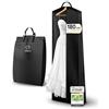 FR FiRiO FiRiO 1x Borsa Porta Abito da Sposa 180x60x10 I Custodia Abito Lungo Donna | 180x60x10cm I Profondità 10cm I Protegge da Tarme e Polvere I Nero I Porta Abiti con Cerniera I Custodia per Abiti Lunghi