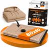 PACKDUDE 6x L Sacchetti Sottovuoto Vestiti Grandi I Buste Sottovuoto Vestiti Grandi | 6x 80x60cm (L) I Ingombro Ridotto fino all'80% I Abiti, Giacche e Maglioni I Ermetici e Riutilizzabili I 9 Etichette