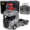 HUINA Camion radiocomandato Scania Huina 1501, grigio argento, scala 1:18