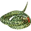 LEAN TOYS Serpente di peluche verde, 300 cm