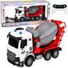 LEAN TOYS Camion betoniera radiocomandato RC con lampadine e luci mobili, scala 1:14