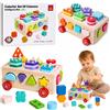 LEAN TOYS Gioco educativo in legno con ruote, puzzle Montessori di forme e numeri.