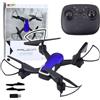 LEAN TOYS Drone con giroscopio a sei assi, luci LED e rotazione a 360°, colore blu.