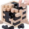 bez marki PUZZLE 3D IN LEGNO TETRIS CUBO LOGICO BLOCCHI LOGICI