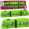 LEAN TOYS Tram della metropolitana cittadina: porte aperte, luci, suoni, verde 1:16