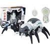 LEAN TOYS Ragno grande radiocomandato a batteria, bianco e grigio