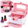 LEAN TOYS Set di bellezza per trucco e manicure, astuccio per cosmetici per bambini