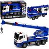 LEAN TOYS Gru da costruzione, camion, luci regolabili, suoni, blu