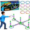LEAN TOYS Gioco di abilità Ringo: lancia al bersaglio per bambini con cerchi luminosi a LE