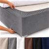 Belledorm - Vestiletto con profondità extra di 48 cm | per rendere ordinato l'aspetto del letto contenitore, lussuosa pelle scamosciata sintetica (Colore: carbone, 91 x 191cm)