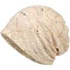 Terynanle Beanie Hat for Women, Lovely Slouch Beanie Soft and Comfortable Chemo Headwear Sleep Cap for Hair Loss, Breathable Chemo Cap Lace Slouchy Beanie / Turban Hat / Helmet Liner, Lightweight & Quick Dry
