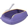 Generic Lettiera per gatti - Rivestimento anti-schizzi, padella semi-chiusa | controllo degli odori facile | Vassoio per prevenire perdite di sabbia per gatti di piccola e media taglia, accessorio per le